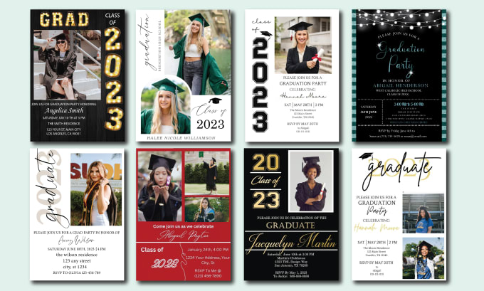 Bestseller - do design graduation party invitation card or announcement card