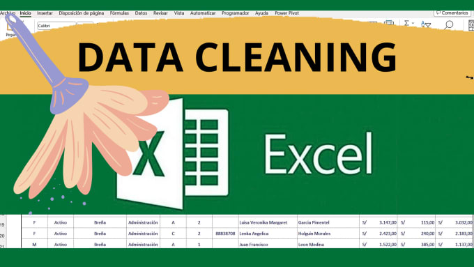 Gig Preview - Clean and maintain your database in excel with power query