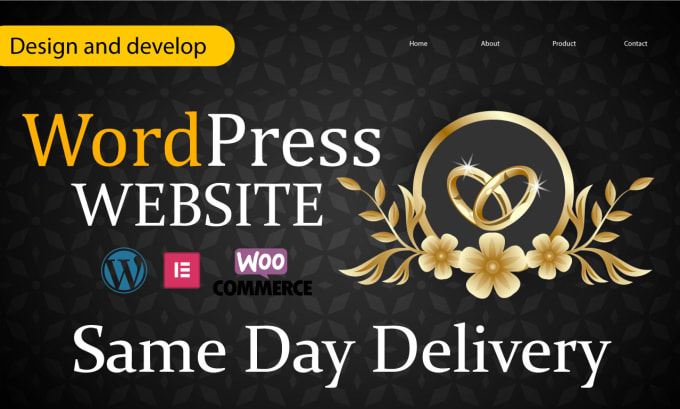 Gig Preview - Professional wedding wordpress website design