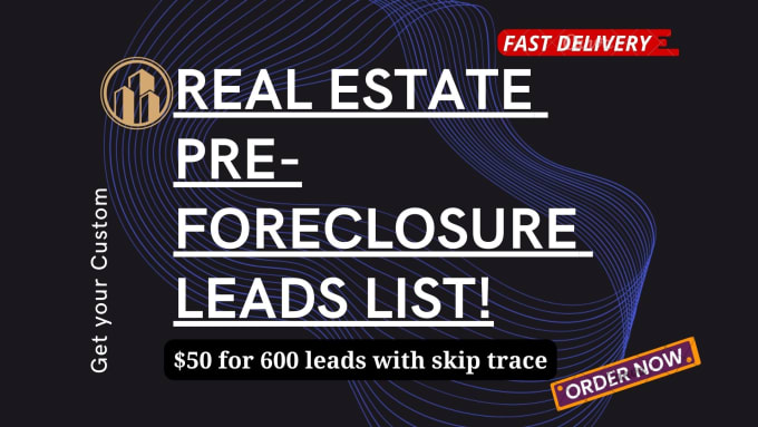 Gig Preview - Provide preforeclosure real estate leads with skip tracing