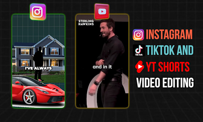 Gig Preview - Do video editing for your instagram reels, tiktok videos, and youtube shorts