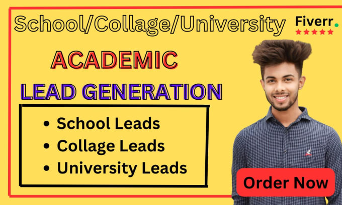 Gig Preview - Provide school, college and university lead generation service available