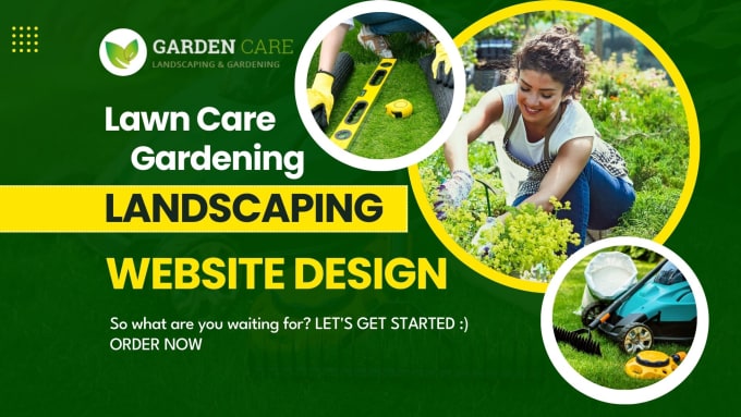 Gig Preview - Create landscaping, gardening, farming, plants or lawn care website