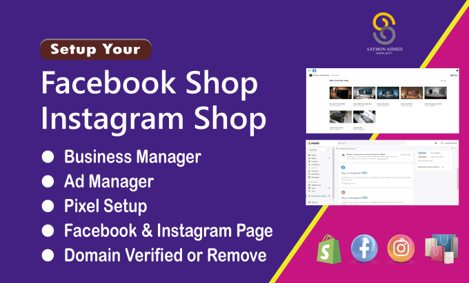 Gig Preview - Set up facebook shop and instagram shop with ecommerce shopify store