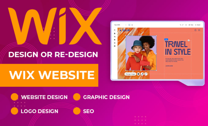 Gig Preview - Do wix website design,  redesign a wix website, online store from wix expert