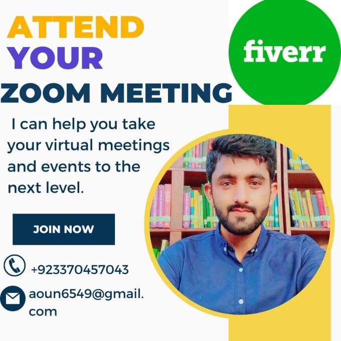 Gig Preview - Attend your zoom and virtual meetings for you