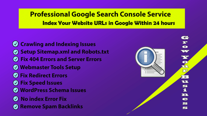 Gig Preview - Fix all index coverage errors in google search console