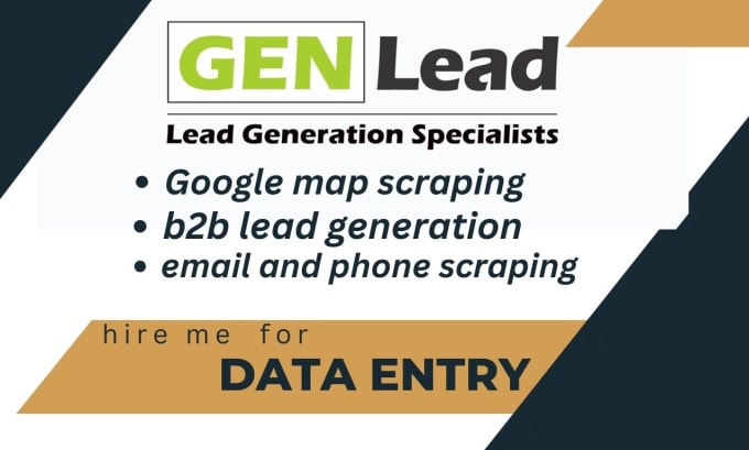 Bestseller - scrape google map or b2b lead generation, email, and phone data entry