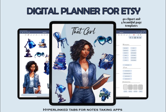 Gig Preview - Create digital hyperlinked planners you can sell on etsy