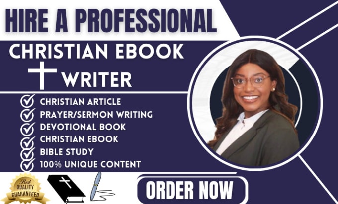 Gig Preview - Be your christian ebook writer, christian ghostwriter, devotional writer