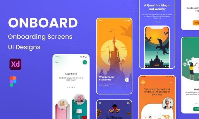 Gig Preview - Do onboarding mobile app onboarding screen and splash screen