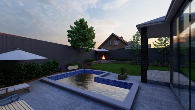 Gig Preview - Design front yards, backyards, swimming pool and landscape