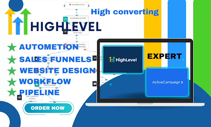 Gig Preview - Setup, build, manage, automation, brand, ai for gohighlevel CRM and website