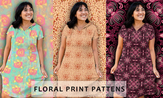 Gig Preview - Do seamless pattern,repeat patterns, floral print patterns, and textile patterns