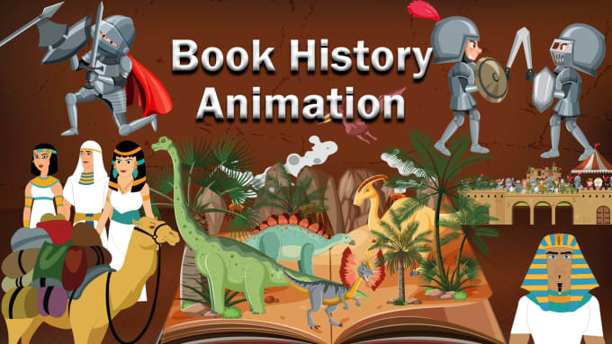 Gig Preview - Make a custom 2d book history explainer animation