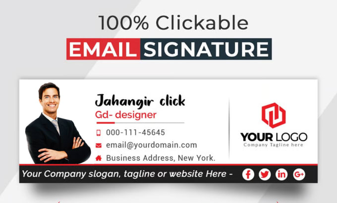 Gig Preview - Do clickable email signature, clickable html email signature