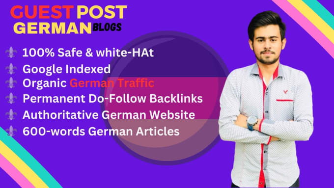 Gig Preview - Write and publish guest post on high da german blogs