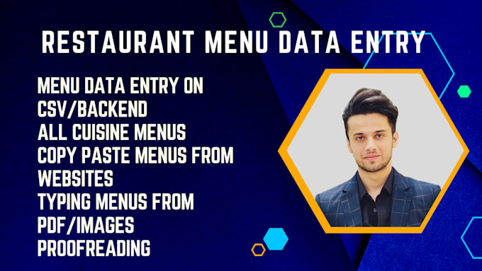 Gig Preview - Do restaurant menu data entry or menu coding