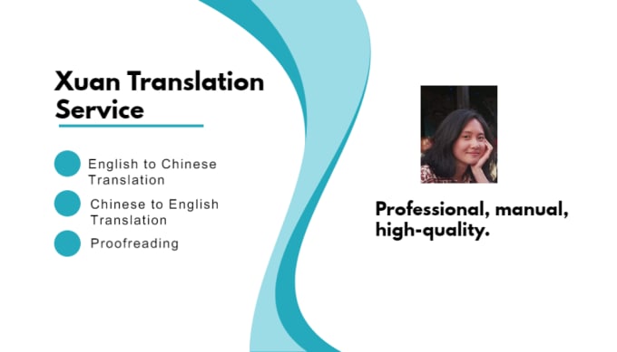 Gig Preview - Provide high quality english to chinese translation