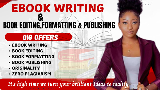 Gig Preview - Create ebook as ebook writer,book writer do KDP book formatting, do book editing