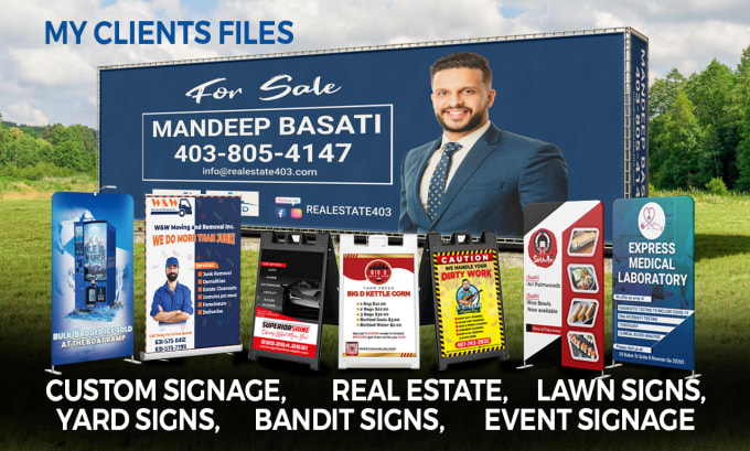 Gig Preview - Do custom signage, real estate, lawn sign, yard sign, bandit sign, event signage