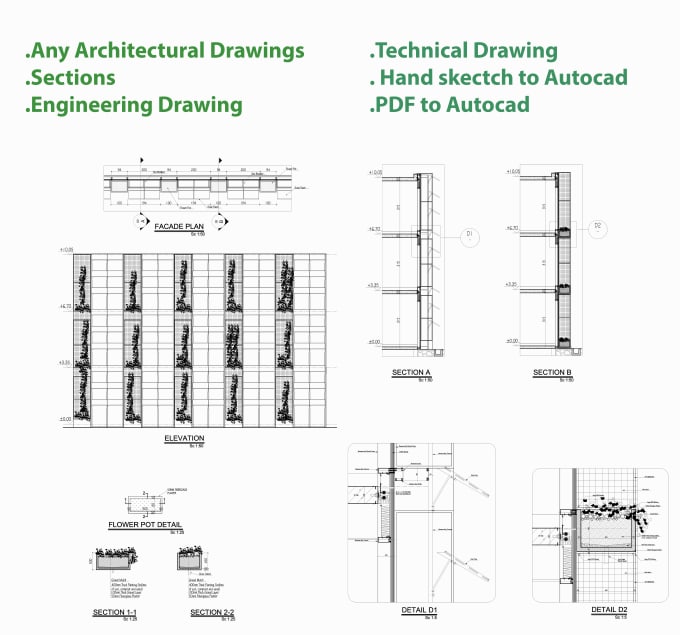 Gig Preview - Do your 2d detail drawings