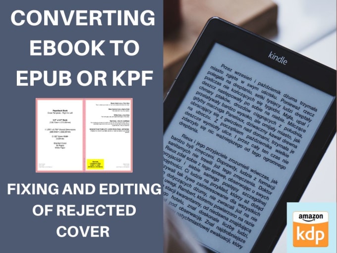 Gig Preview - Convert or reformat your manuscript and cover to amazon kdp standard