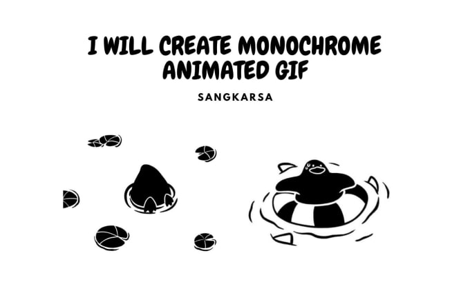 Gig Preview - Create simple monochrome animated gif