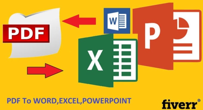 Gig Preview - Convert files PDF format to word, excel,PPT,txt file quickly