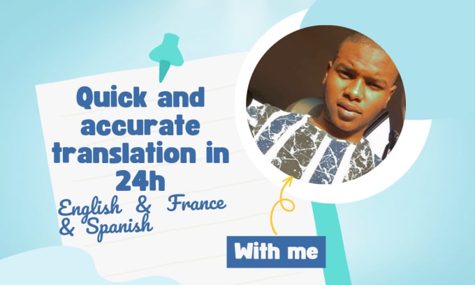 Gig Preview - Professionally translation english, french, spanish, arabic