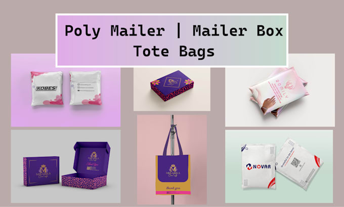 Gig Preview - Design poly mailer shopping bag mailer box cosmetic food packaging