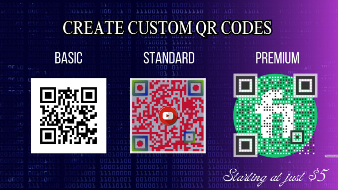 Gig Preview - Create a custom qr code with your logo