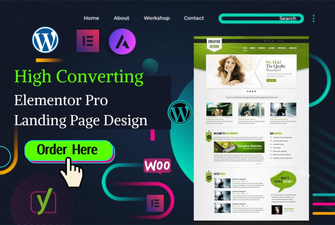 Gig Preview - Design responsive wordpress landing page elementor landing page or elementor pro