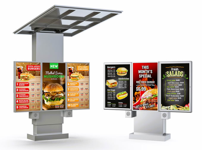 Gig Preview - Design static tv screen menu or digital menu TV menu board for restaurant