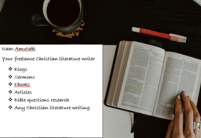 Gig Preview - Write your christian blog, article, preaching, ebook and more