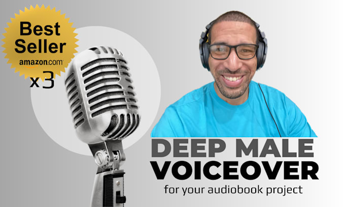 Gig Preview - Record a deep male voice over for your audiobook