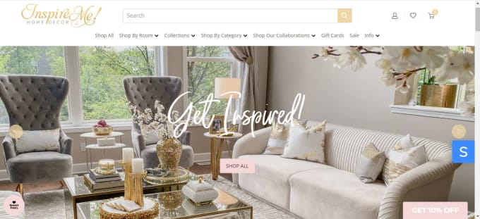 Gig Preview - Design luxury home decor, furniture shopify store website dropshipping store