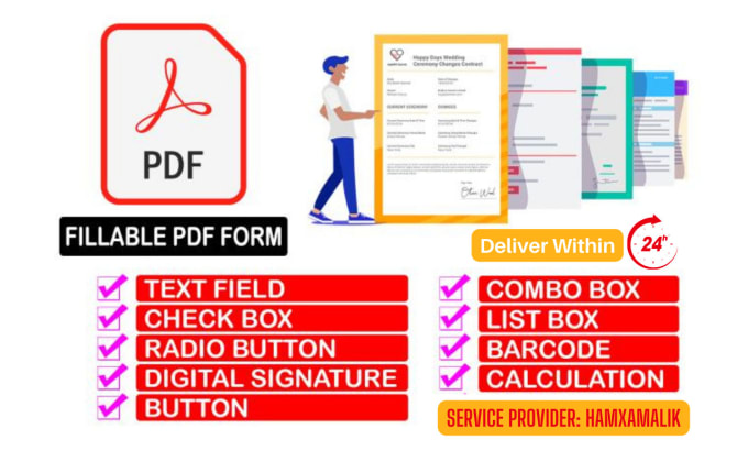 Gig Preview - Create a fillable form or covert to fillable PDF form