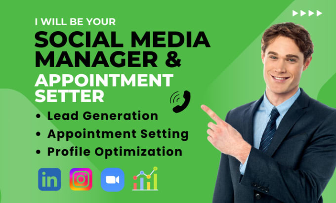 Gig Preview - Be your social media manager and appointment setter