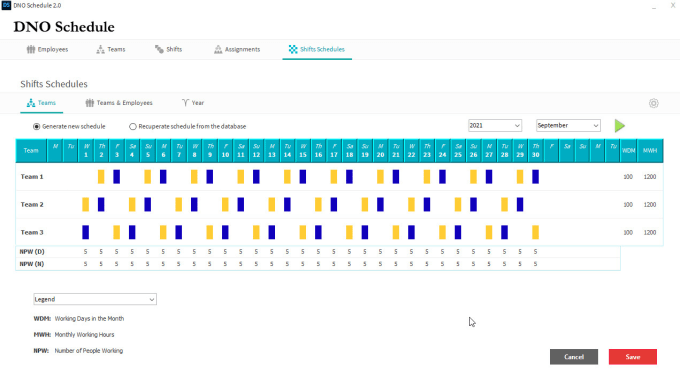 Gig Preview - Create a dno shift schedule software