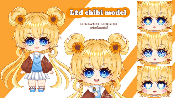 Gig Preview - Draw a professional live2d chibi model for vtuber