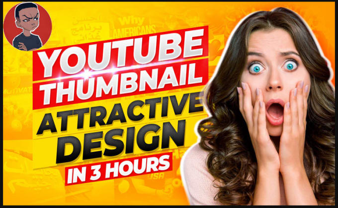 Gig Preview - Design a view boosting yt thumbnail in under 12hrs for you