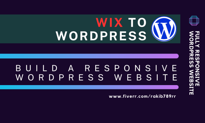 Gig Preview - Convert wix to wordpress website