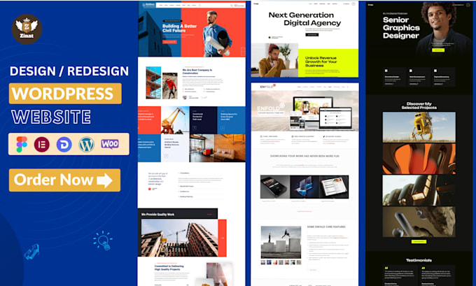 Gig Preview - Design, redesign or develop responsive wordpress website, figma to wordpress