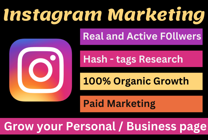 Gig Preview - Provide instagram marketing or promotion for organic instagram growth