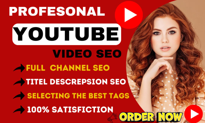 Gig Preview - Do youtube channel SEO and video optimization for top ranking on search result