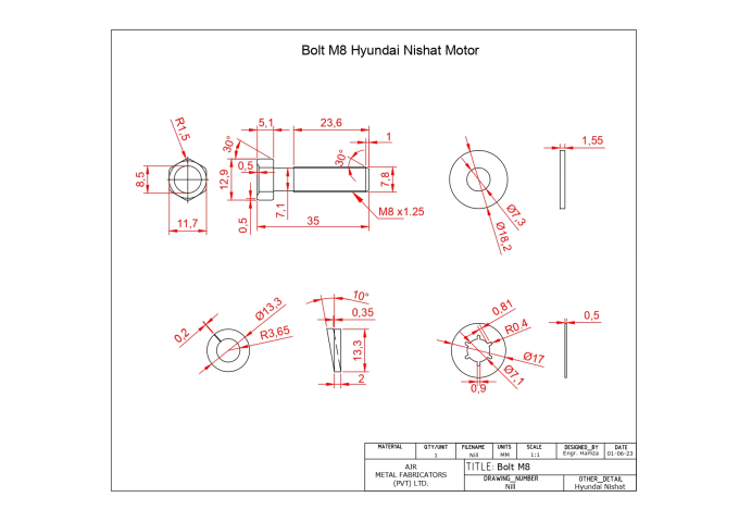 Gig Preview - Draw 2d mechanical and engineering drawings on autocad