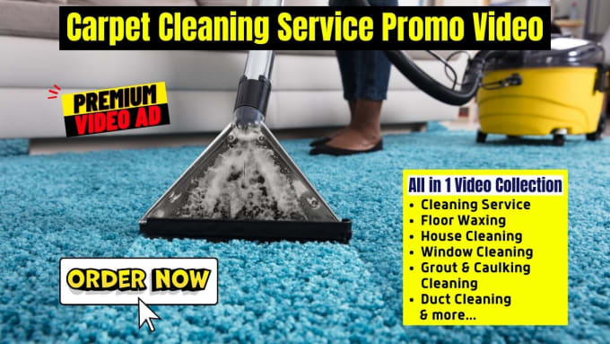 Gig Preview - Do carpet cleaning video or cleaning service carpet cleaners video ad