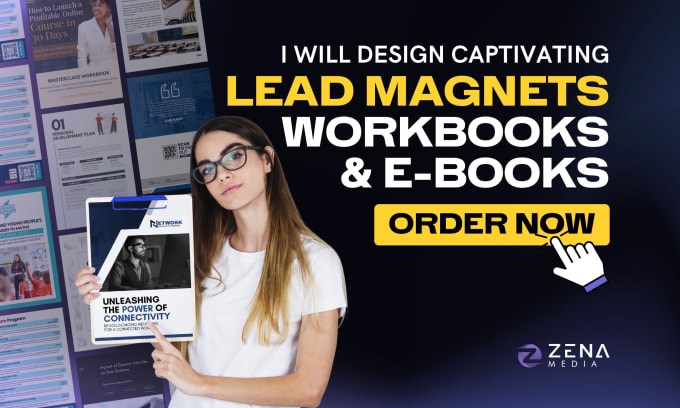 Gig Preview - Design captivating PDF lead magnets or workbooks that engage your audience