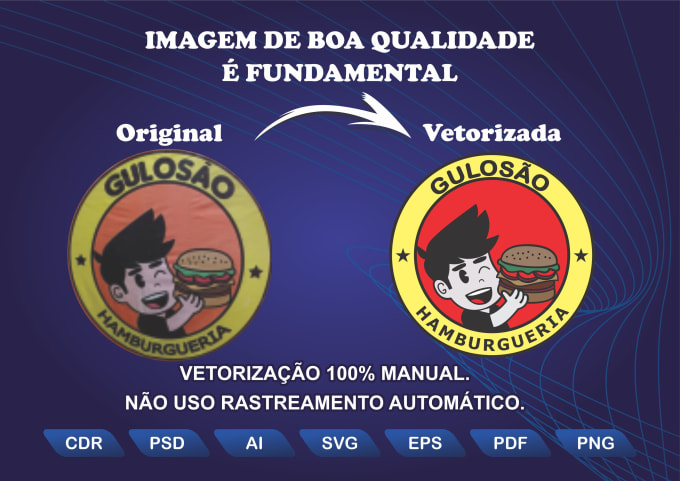 Gig Preview - Vamos vetorizar seu logotipo ou imagem com qualidade e rapidez